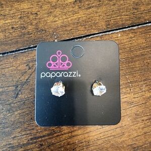 Paparazzi Just in TIMELESS Gold and Clear Stud Earrings NWT